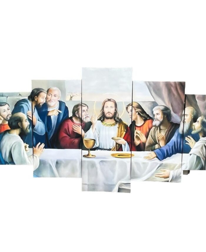 The Last Supper Portrait: A Timeless 5-Piece Wall Art