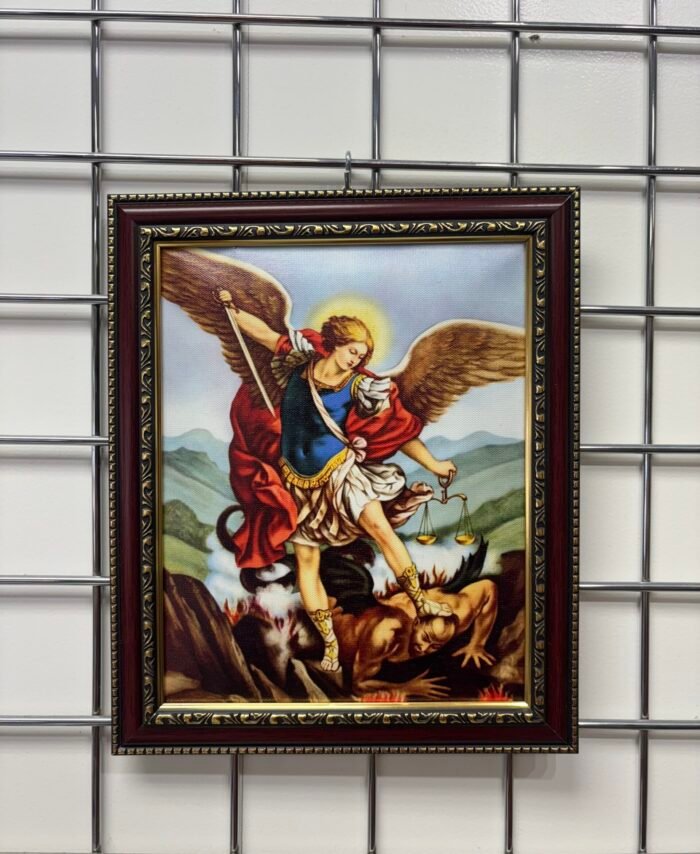 Elegant Printed Fabric of Archangel Michael