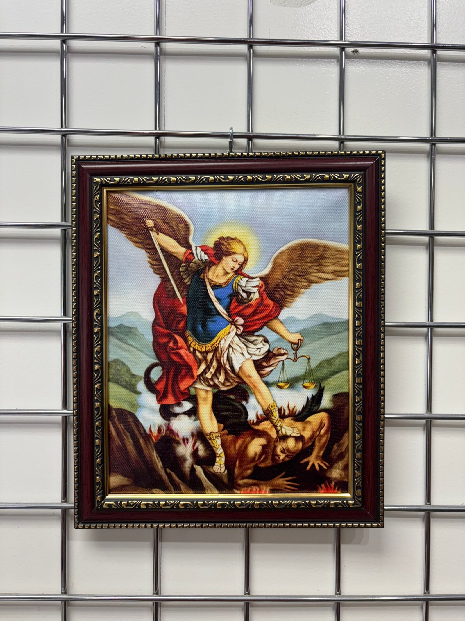 Elegant Printed Fabric of Archangel Michael