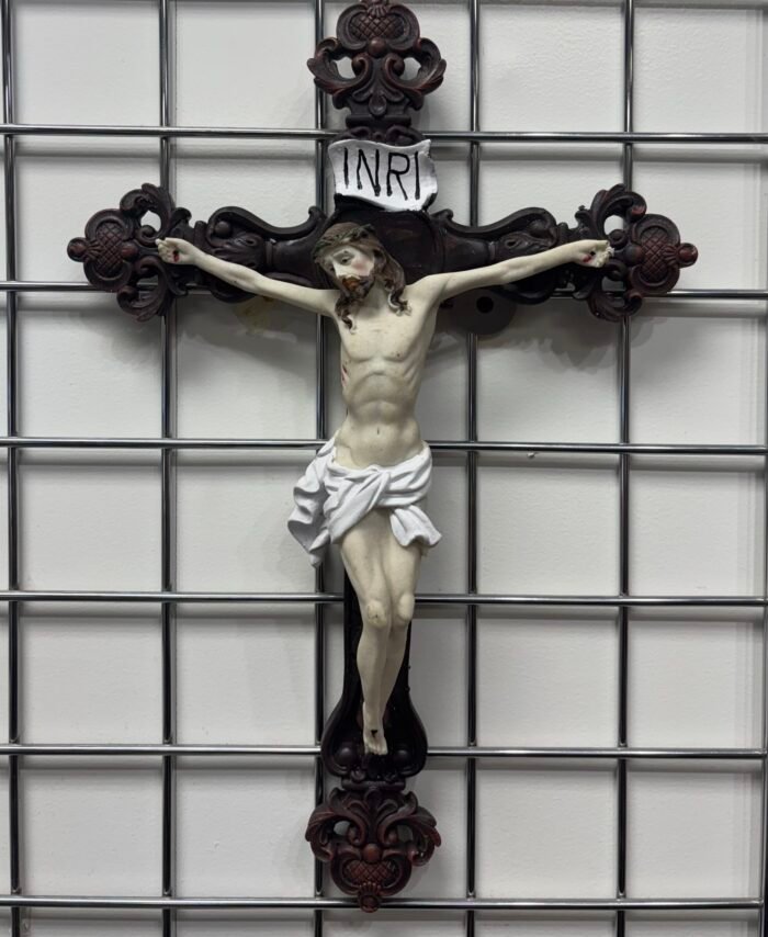 Elegant Porcelain Cross Design#1 with Metallic Hook