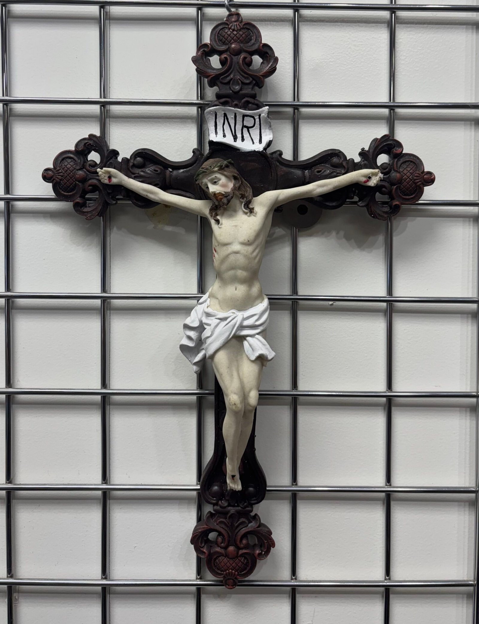 Elegant Porcelain Cross Design#1 with Metallic Hook