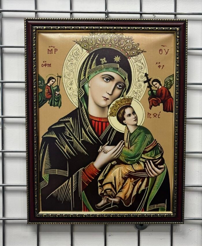 St. Mary - Unique Printed Fabric with Frame 17.5” - Design#1