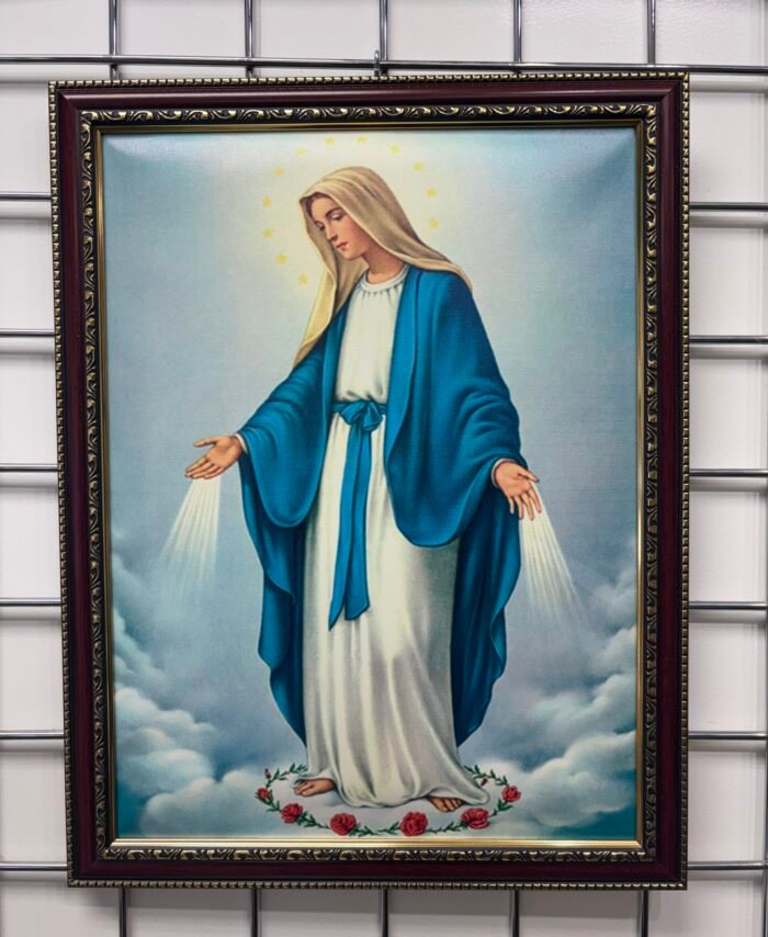 St. Mary - Unique Printed Fabric with Frame 17.5” - Design#2